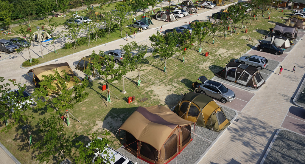 오토캠핑: 캠핑장 이용 + 차량 동반