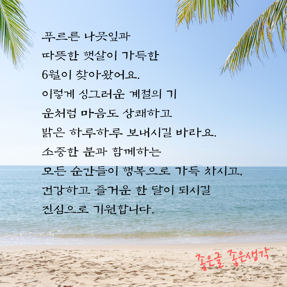 2025년 6월 안부 인사말 문구 모음 이미지