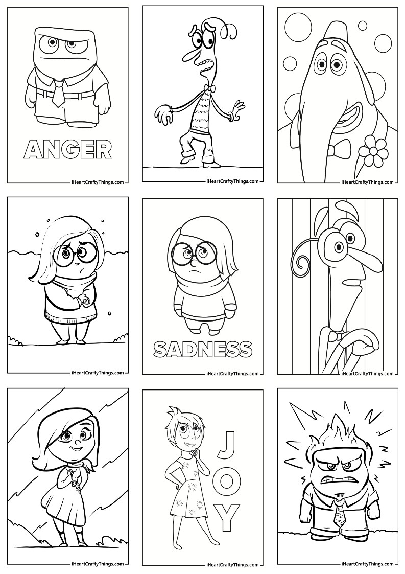 인사이드아웃 색칠공부 디즈니 도안