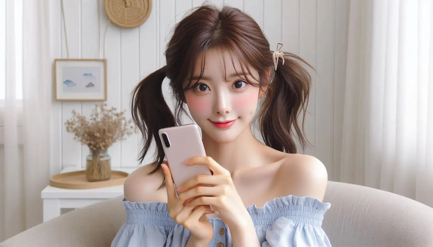 QR코드-앱-다운-방법을-활용하는-여성의-모습