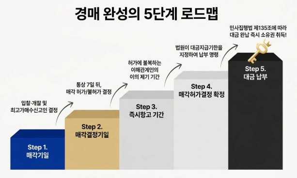 경매 완성의 5단계 로드맵
