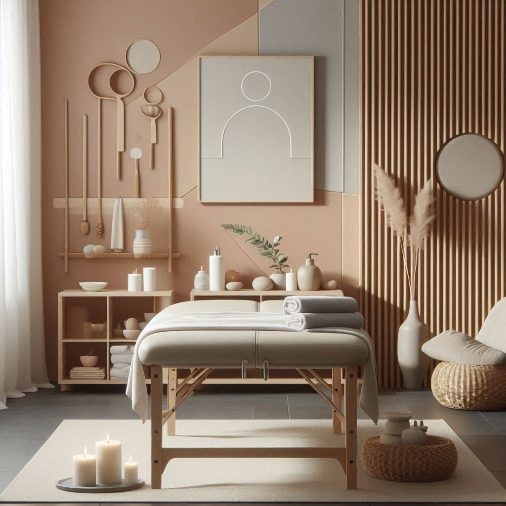 피부,체형관리 샵 배경