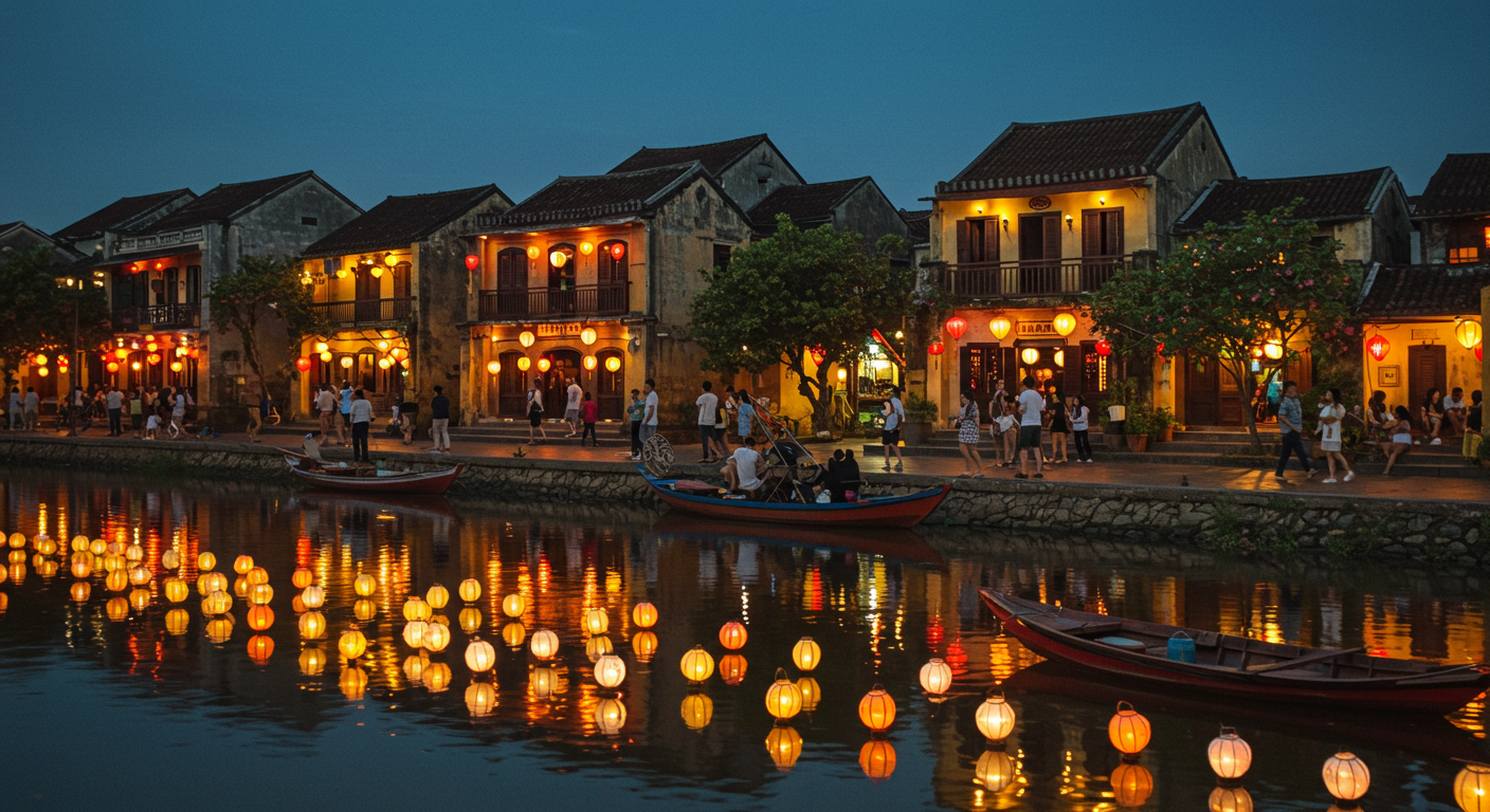 올드타운 야경과 랜턴