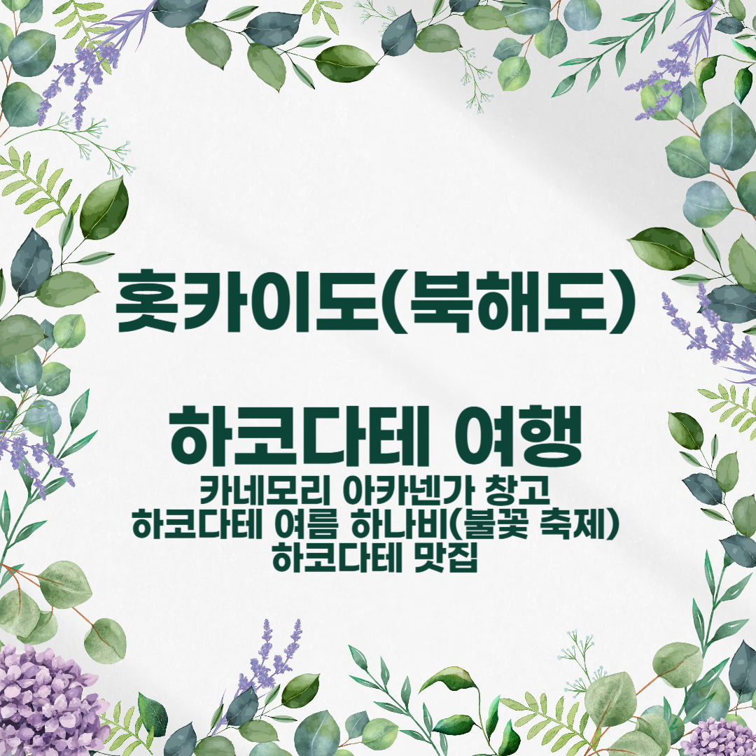 하코다테 여름 자유 여행 하기