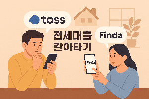 모바일 앱을 통해 전세자금대출 갈아타기를 비교