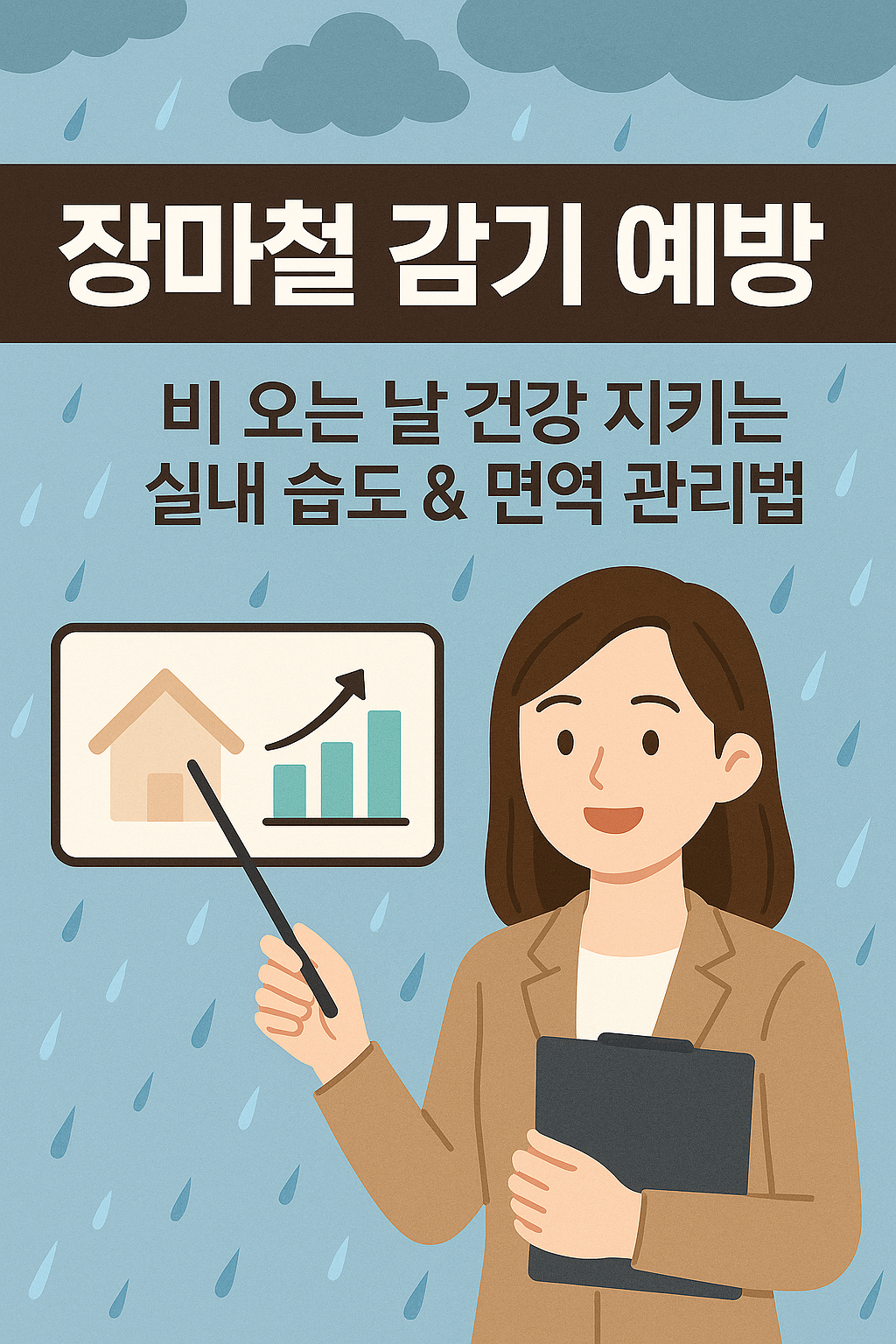 장마철 감기 예방 – 비 오는 날 건강 지키는 실내 습도 &amp; 면역 관리법