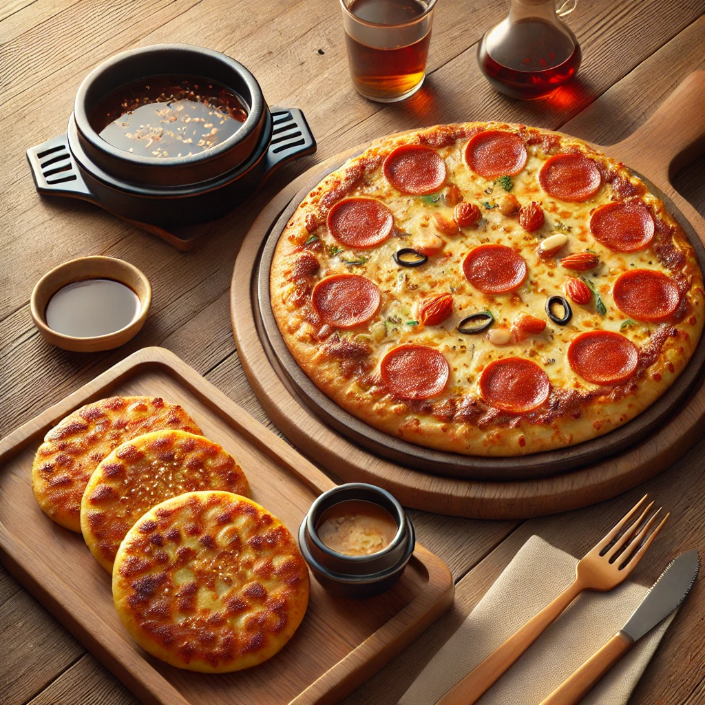 피자, 빈대떡 관련 사진