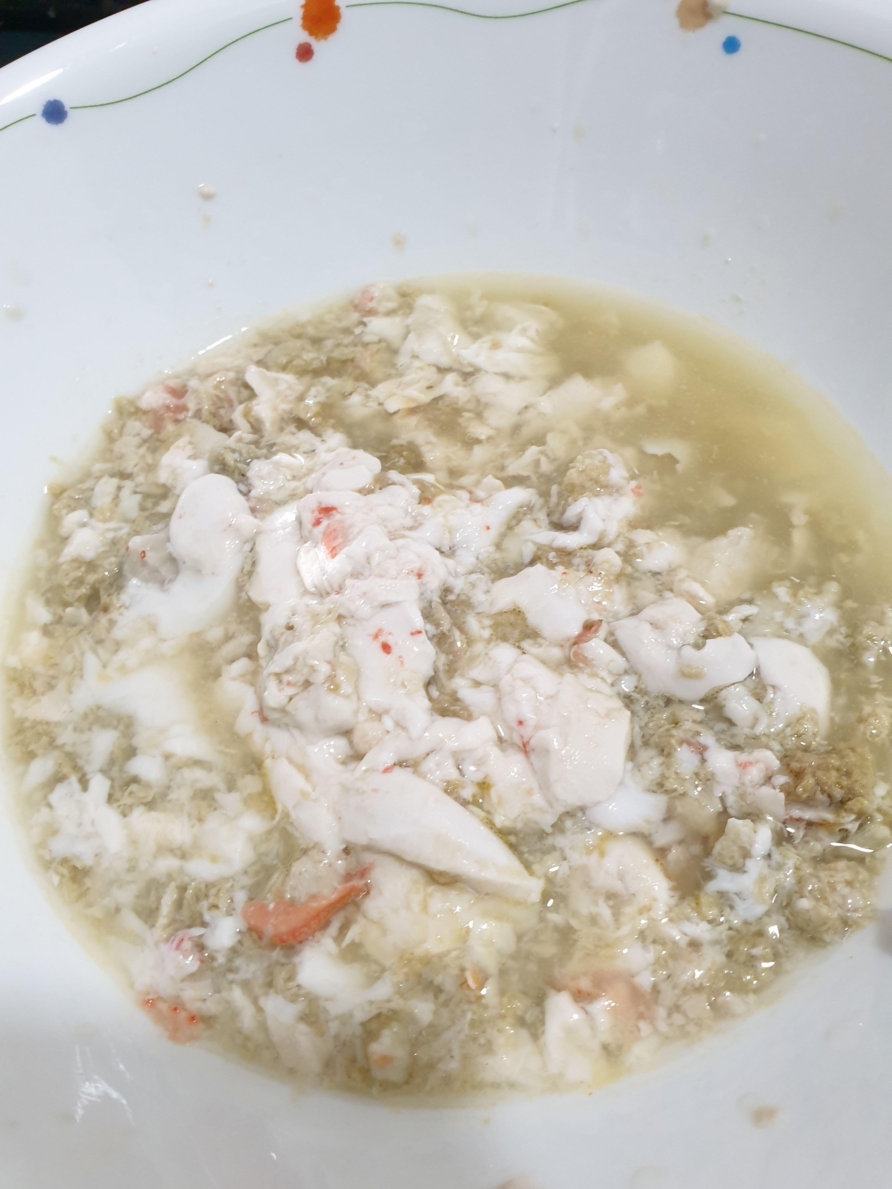 게 딱지에서 모은 내장