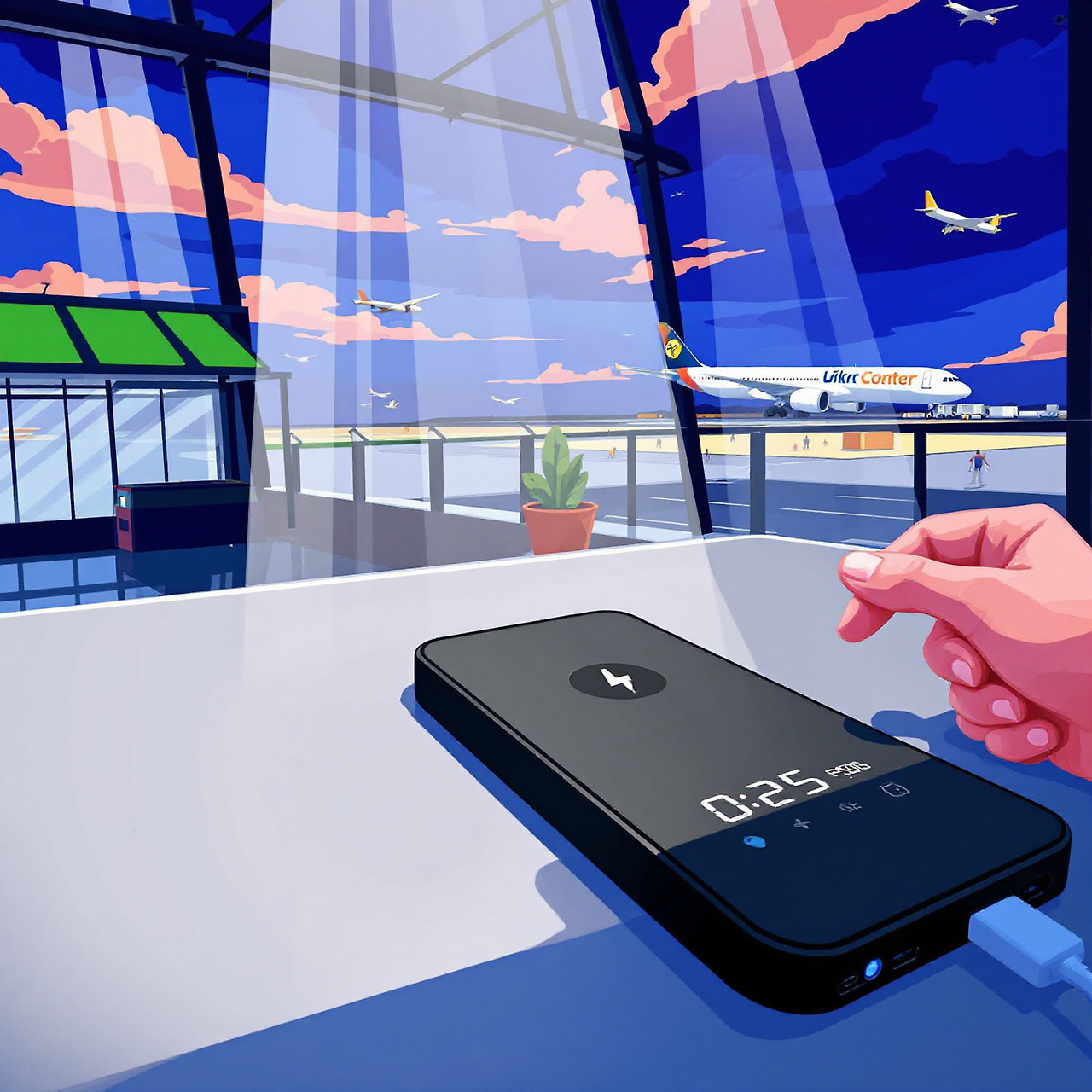 항공기 기내 반입 가상 이미지