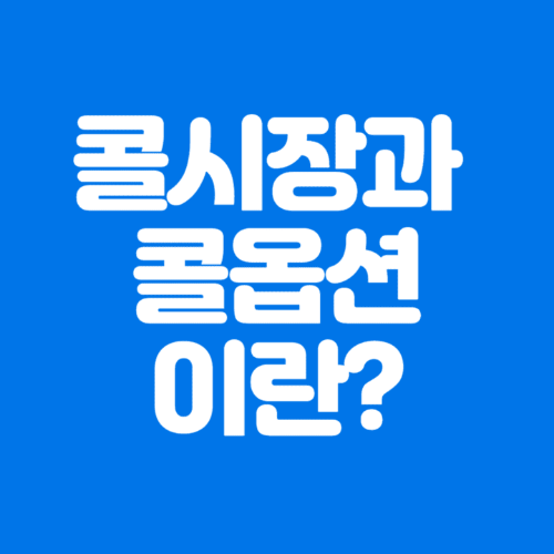 콜시장과콜옵션이란?-파란바탕-하얀글씨-썸네일이미지