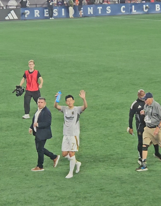 손흥민선수 미국 보스턴원정경기에서 직접찍은 사진