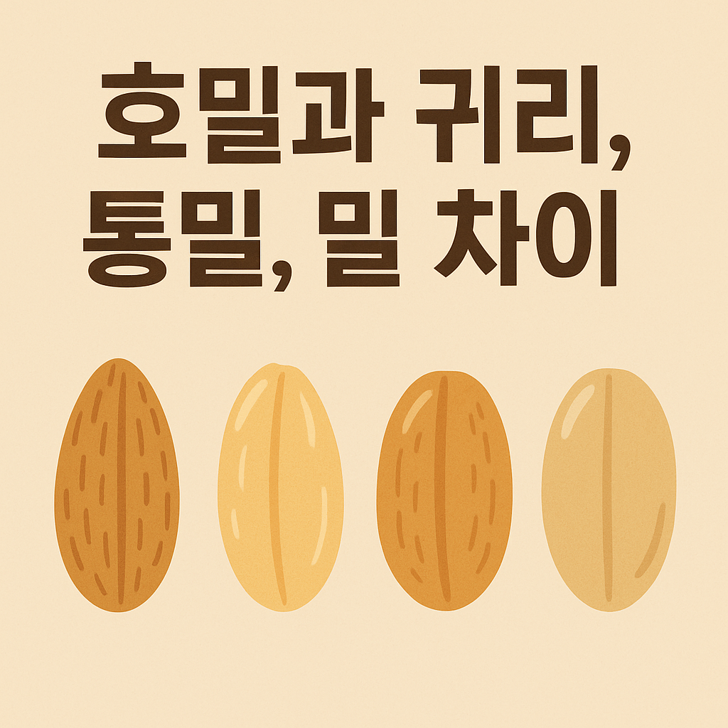 호밀과 귀리, 통밀, 밀 차이
