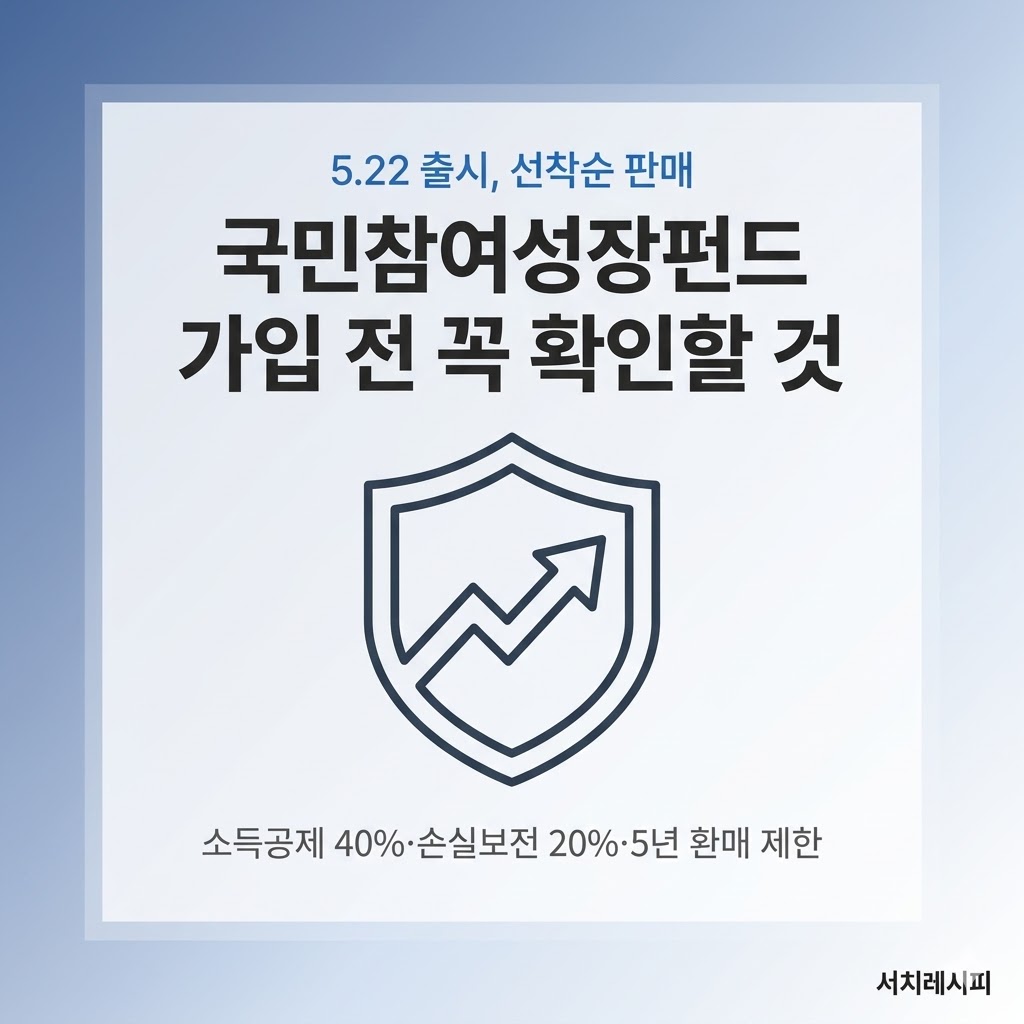 국민참여성장펀드 가입조건 소득공제 손실보전 판매사 안내