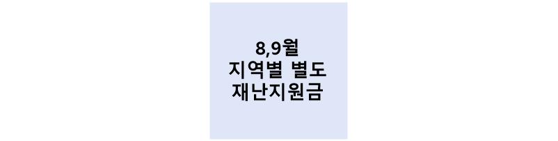 8&#44;9월 지역별 별도 재난지원금 썸네일