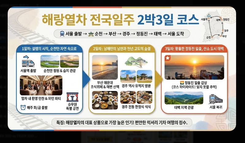 해랑열차 예약 방법 [2026년 최신] 객실별 가격 비교 및 예약 성공 실전 팁