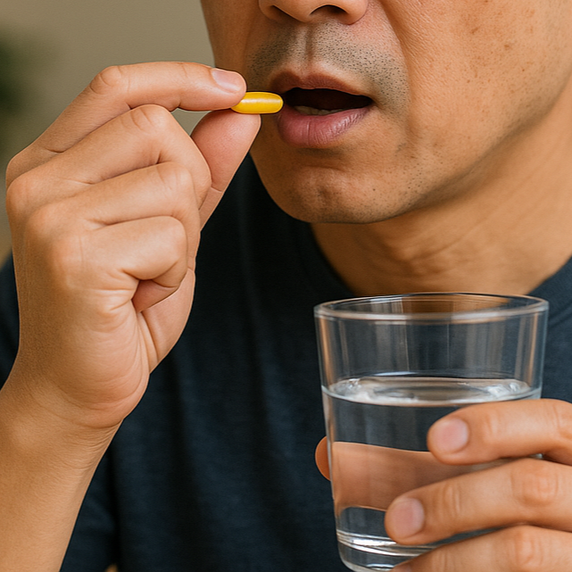 전립선-영양제를-먹는-중년-남성