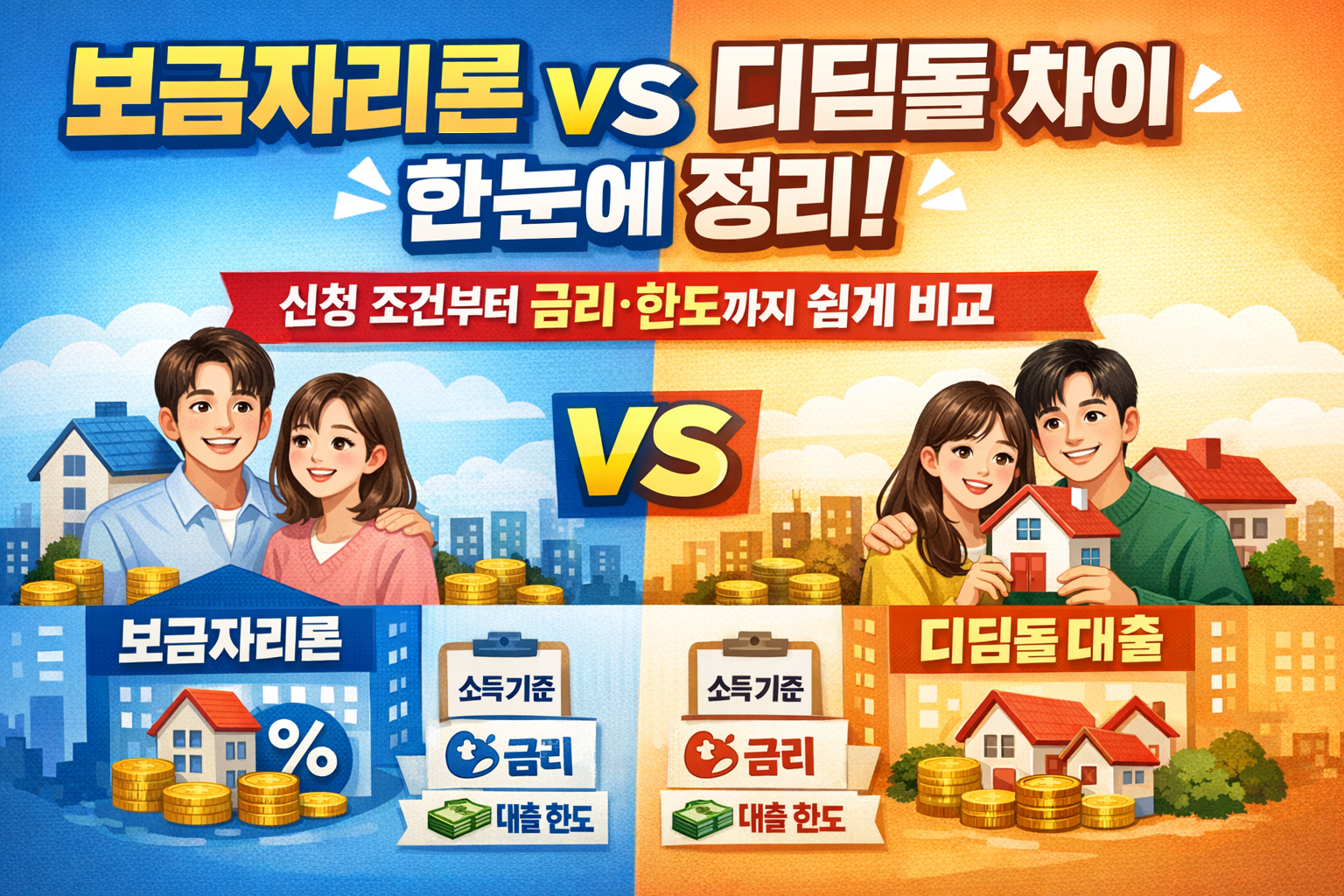 보금자리론 디딤돌 차이