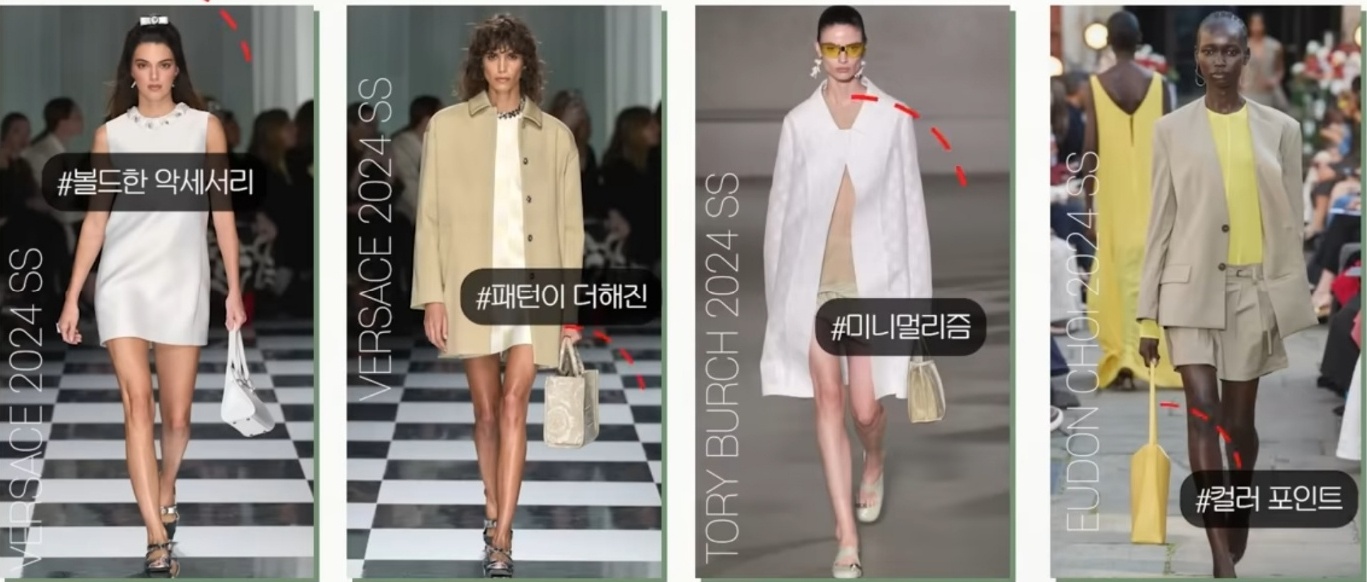 개성 넘치는 2024년 패션트랜드 이미지