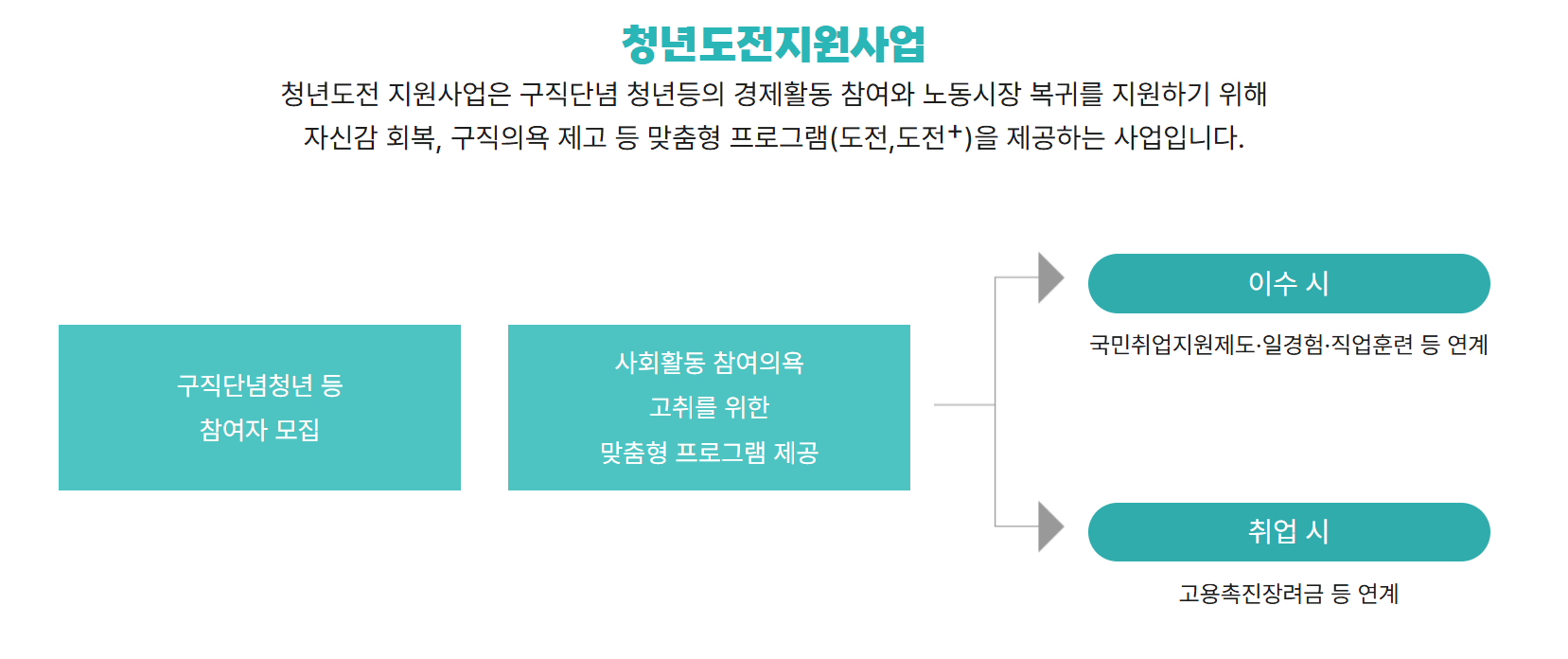 청년도전지원사업의 신청절차