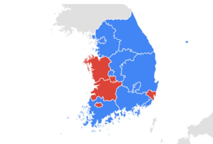 문재인 지지율 중간 비교