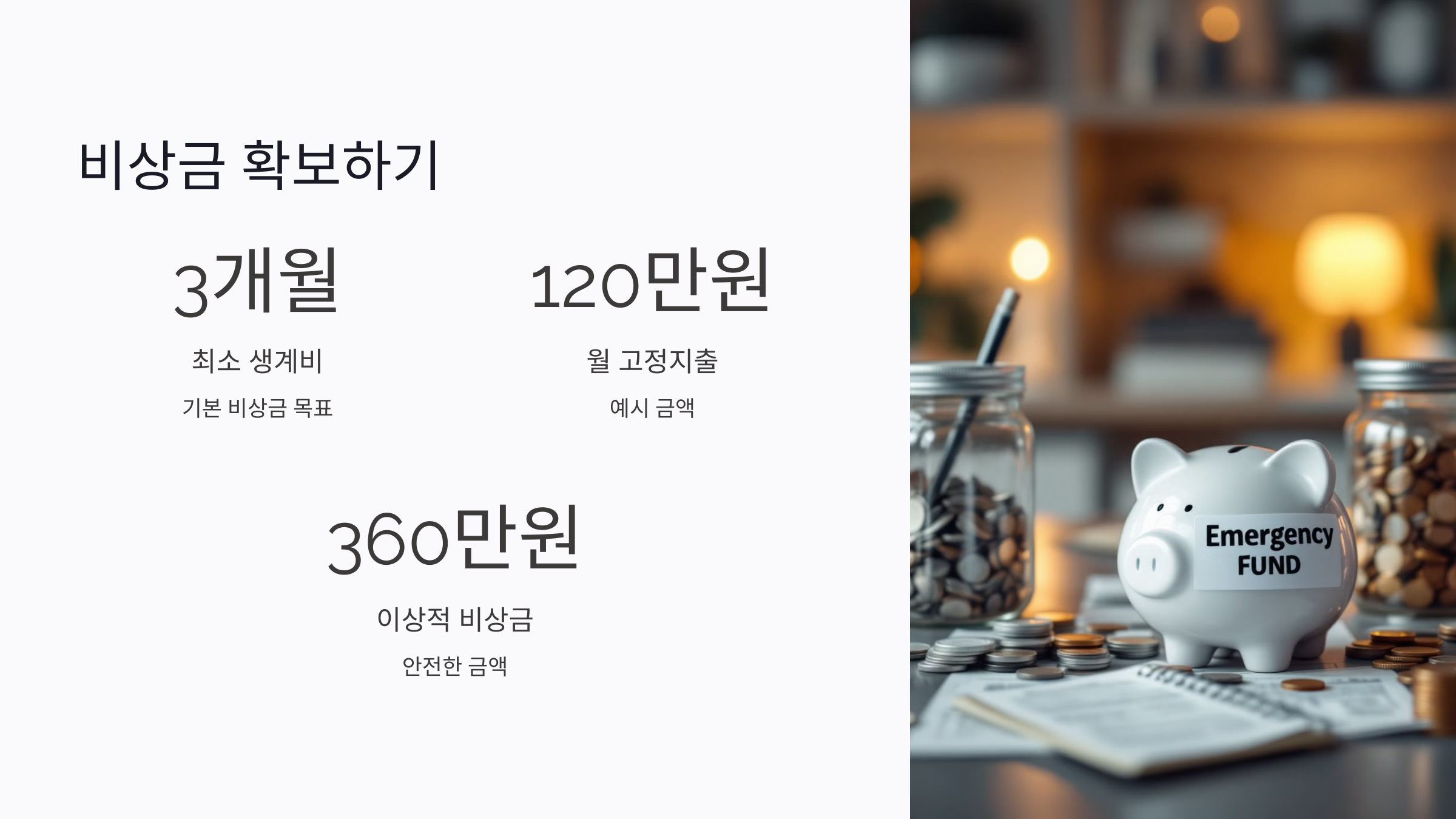 위기는 예고 없이 온다, 비상금은 생존 필수 자산