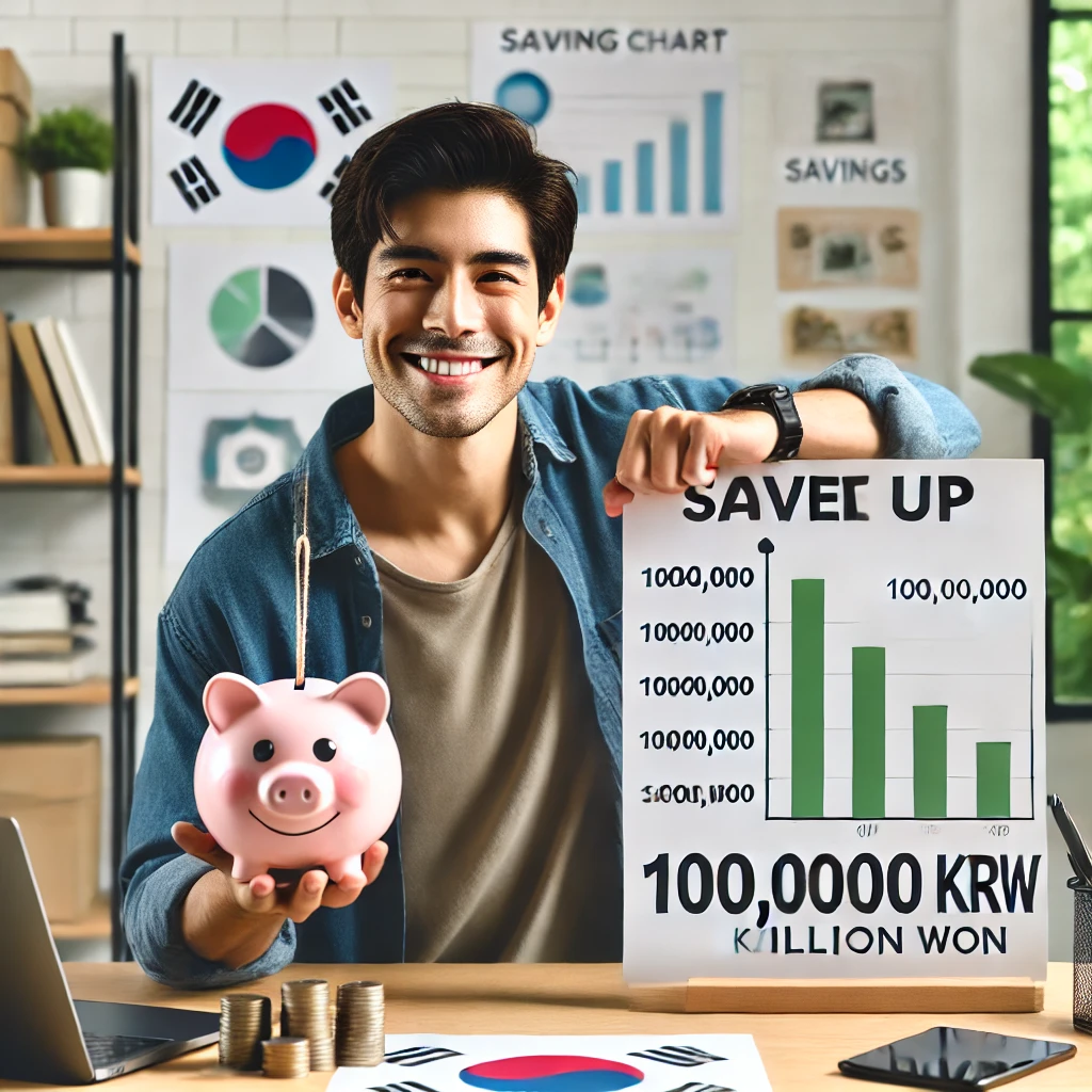"1억을 모으는 청년" 이미지