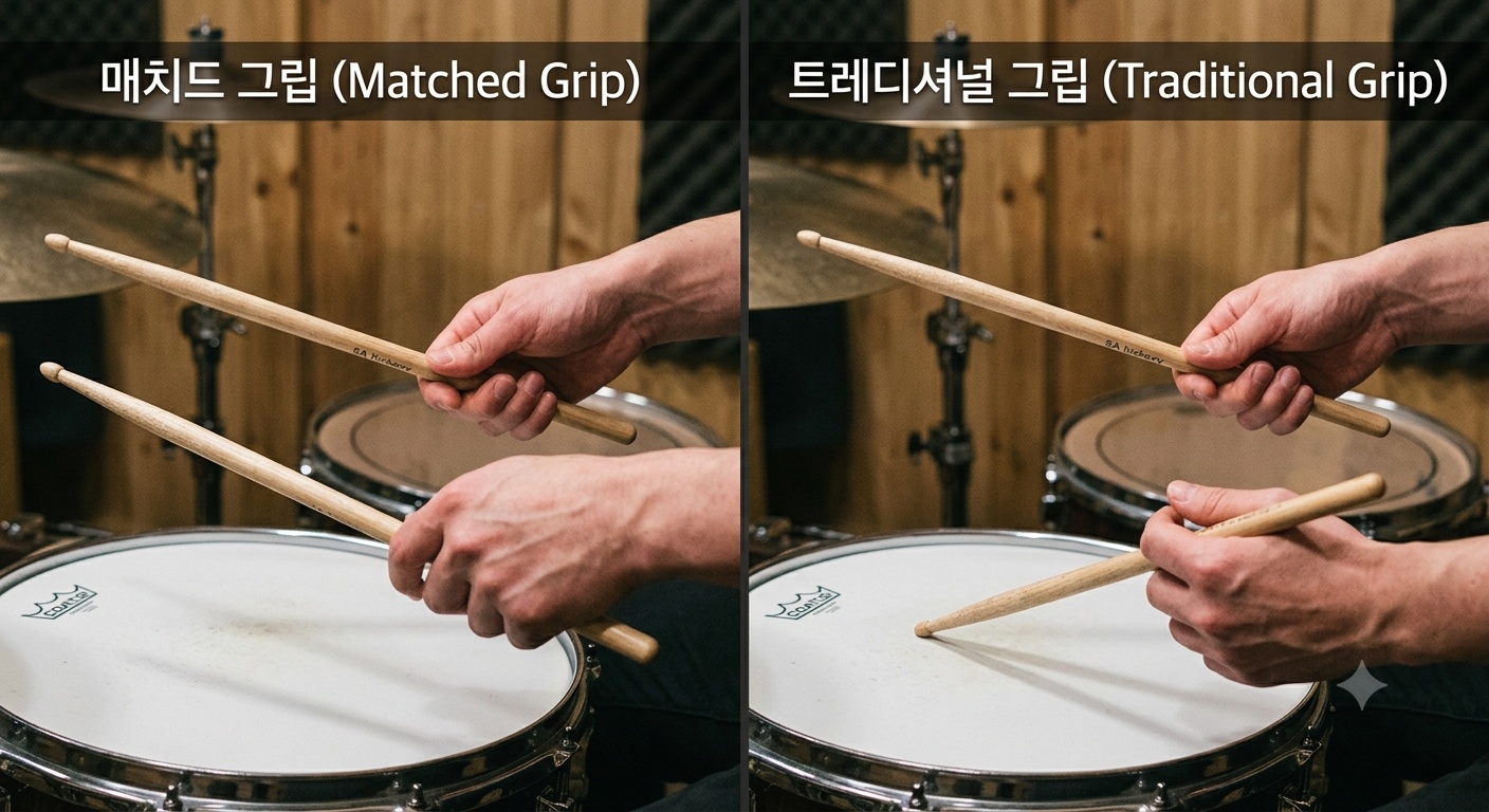매치드 그립 / 트레디셔널 그립