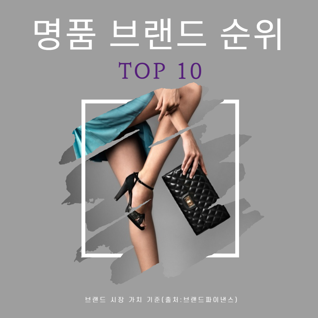 명품 브랜드 순위 TOP 10 (브랜드 시장 가치 기준)