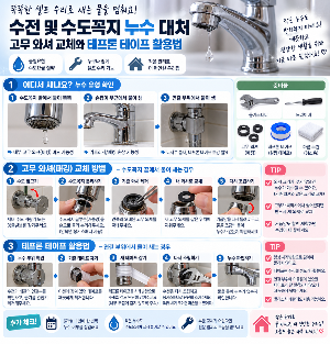 수전 및 수도꼭지 누수 대처