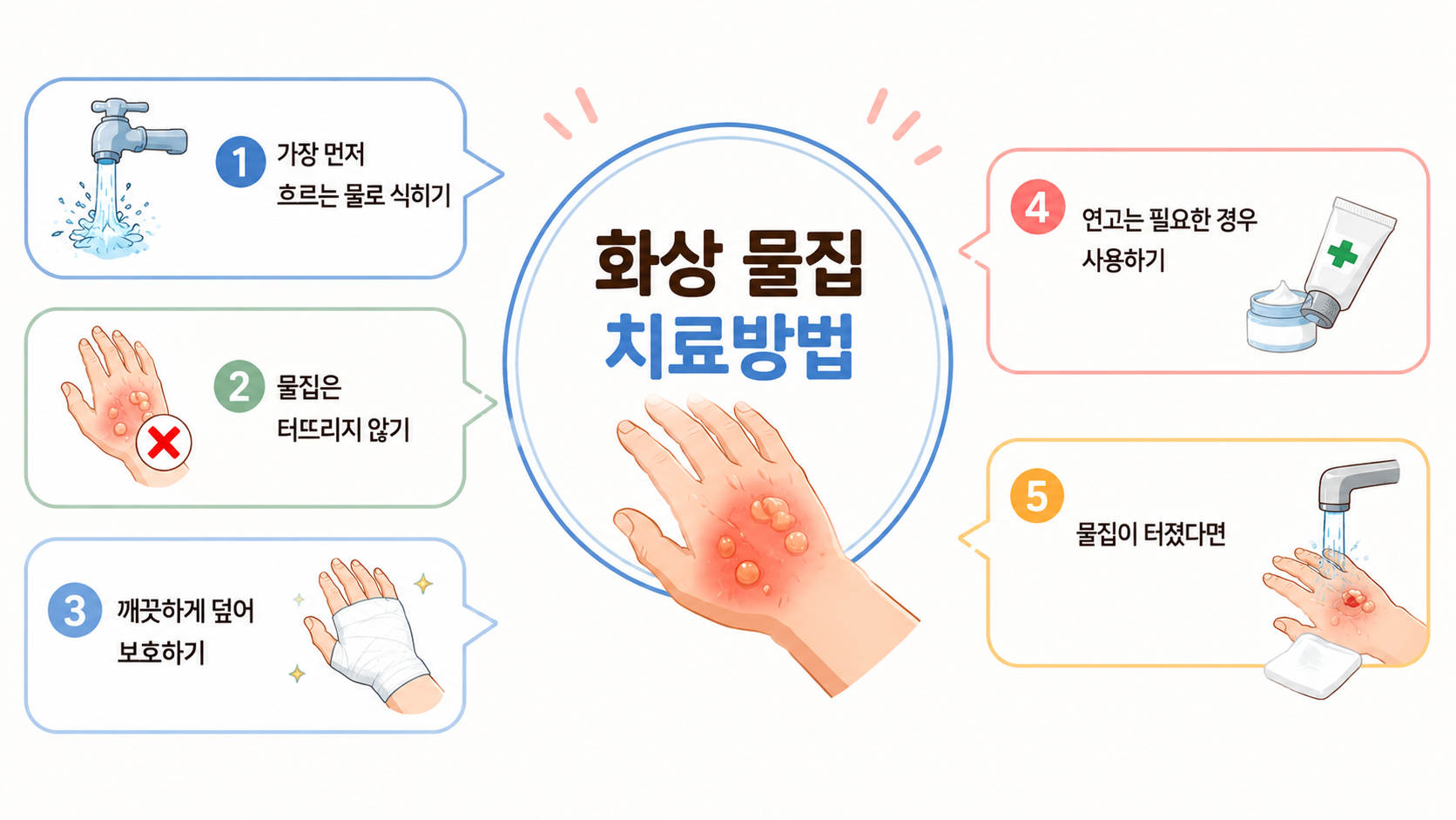 화상 물집 치료방법