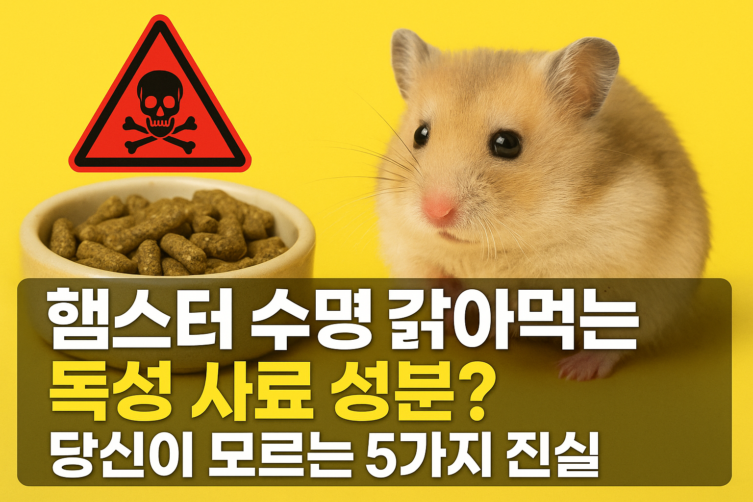햄스터 수명 갉아먹는 독성 사료 성분? 당신이 모르는 5가지 진실