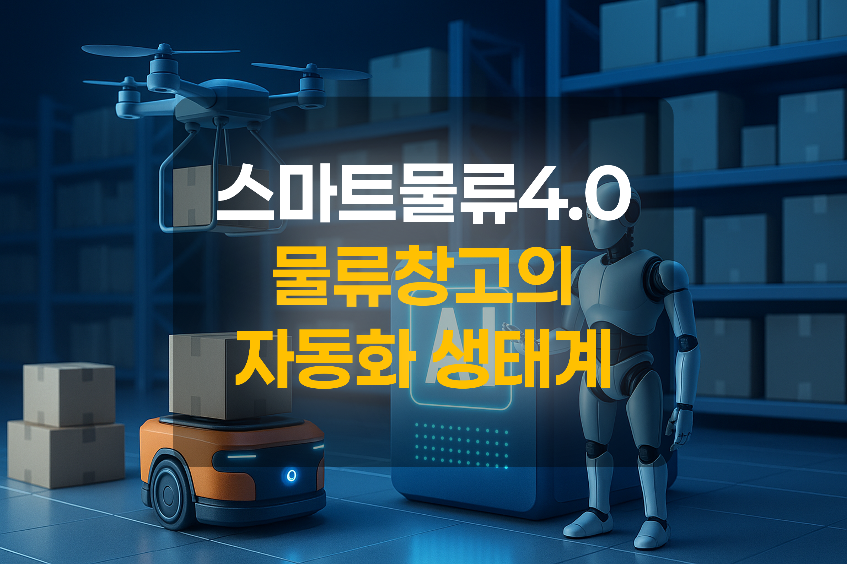 스마트물류를 표현한 그림