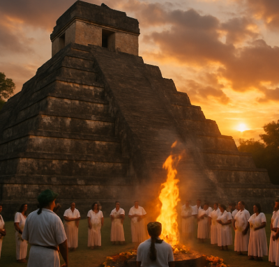 기후 불안정에 따라 만들어진 제사의식의 이미지