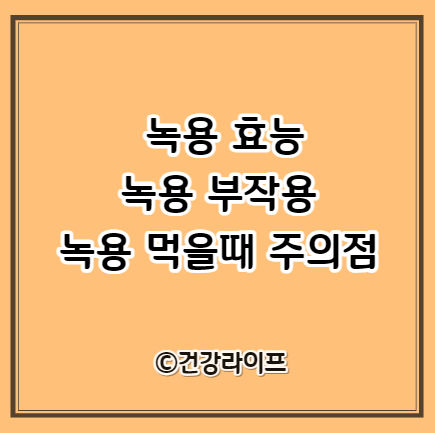 녹용 효능, 녹용 부작용, 녹용 먹을때 주의점