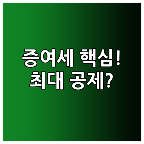 증여세 과세표준 산정 공식 배우자 직..