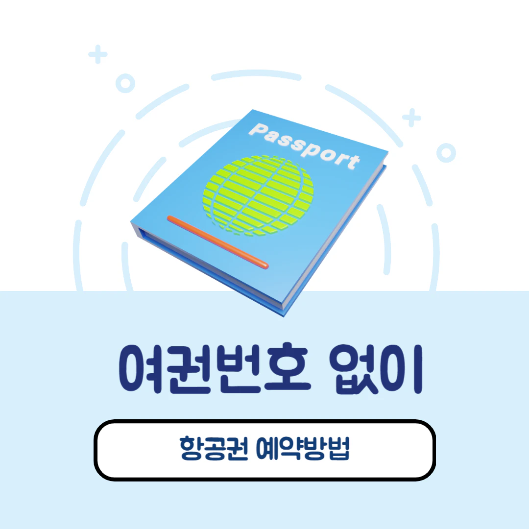 여권번호 없이 항공권 예약