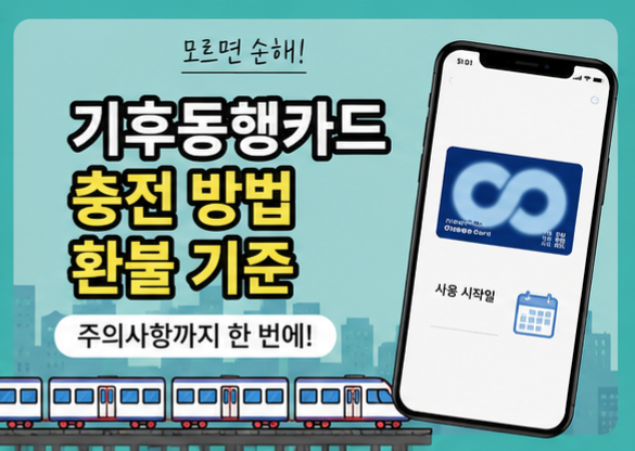 모바일티머니 앱을 이용한 모바일 기후동행카드 충전 및 환불 기준