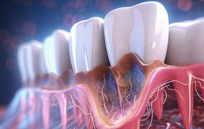 잇몸이 붓고 아픈 모습