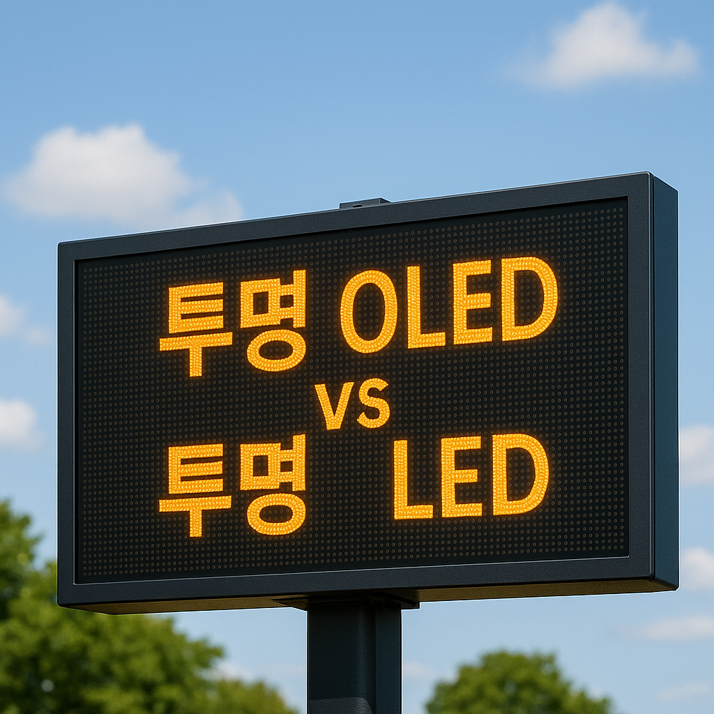 투명 OLED vs 투명 LED
