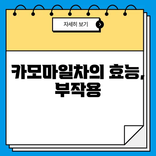 카모마일차의 효능, 부작용