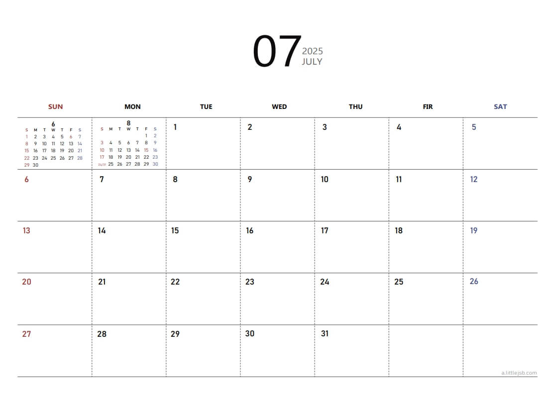 2025년7월달력_다운로드