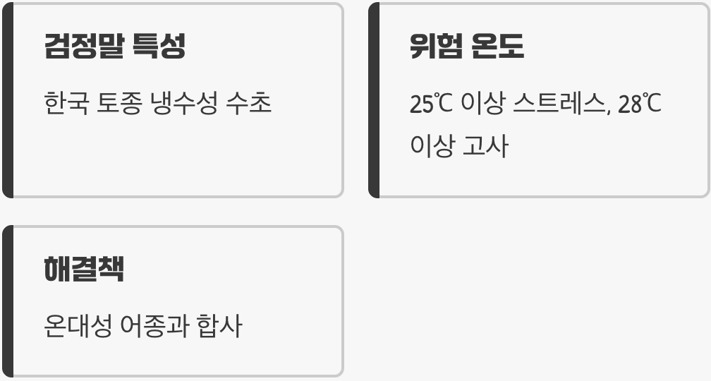 실수 둘 : 너무 뜨거운 물, 여름의 함정