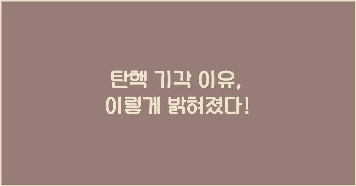 탄핵 기각 이유