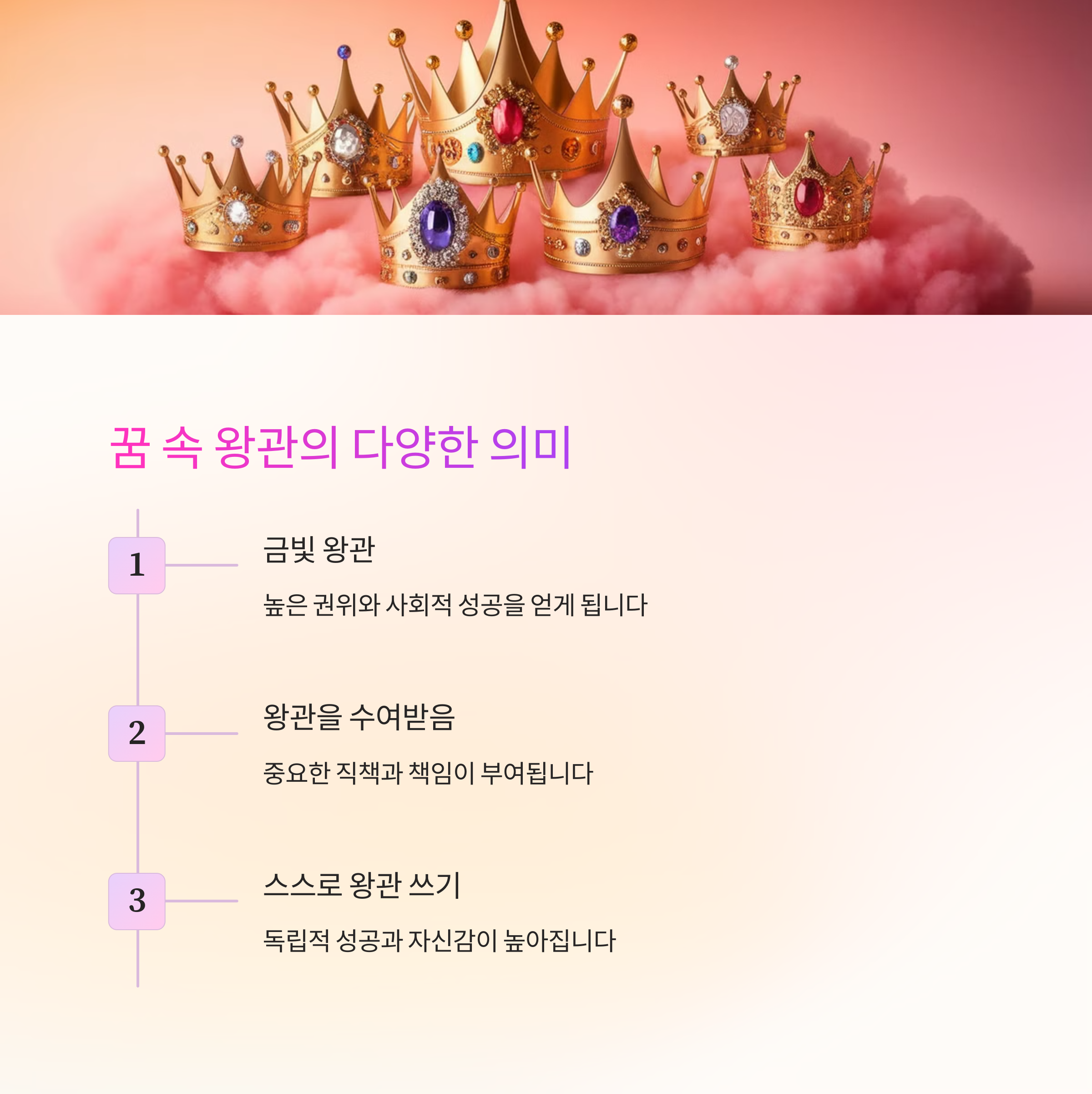 왕관을 받는 꿈