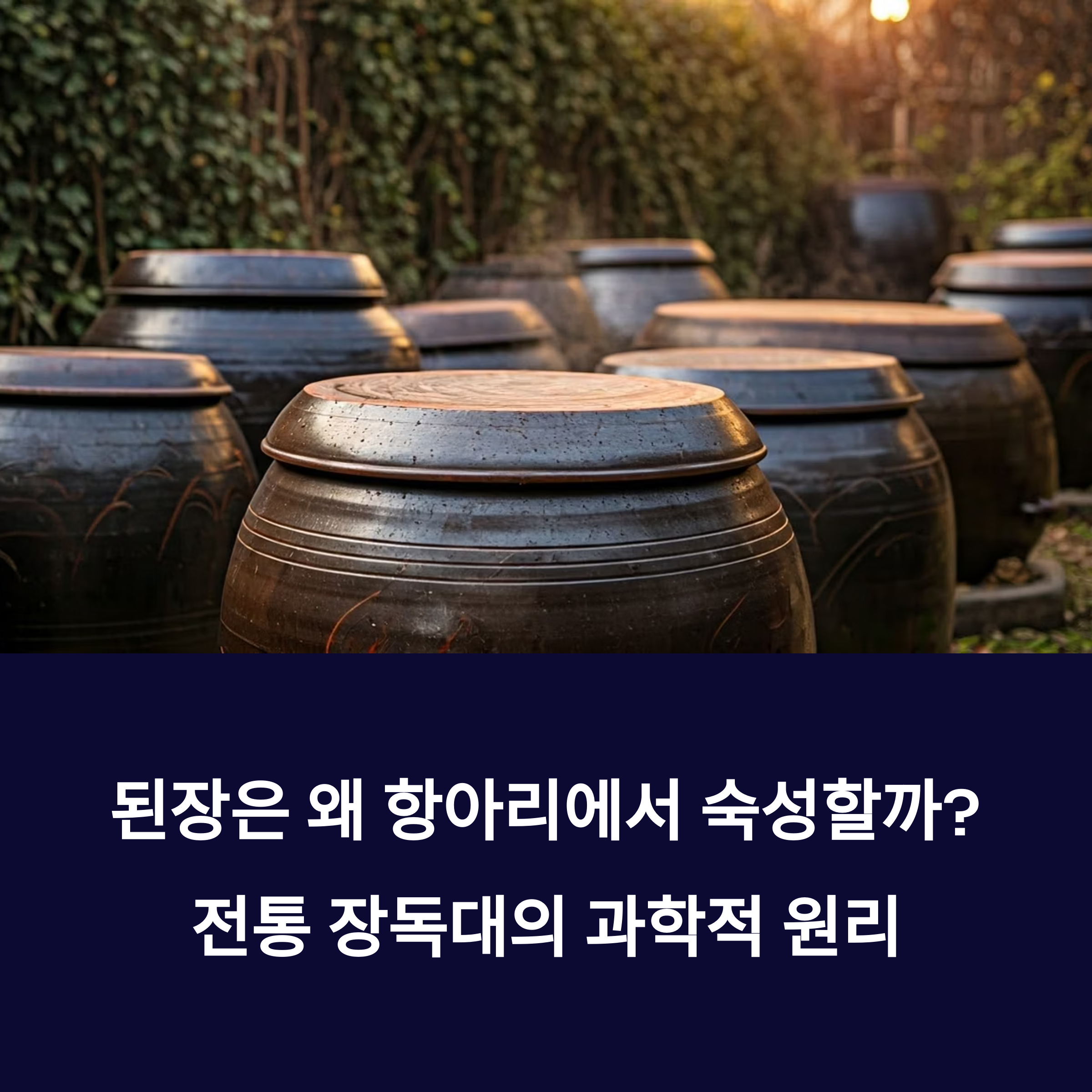 된장은 왜 항아리에서 숙성할까? 전통 장독대의 과학적 원리