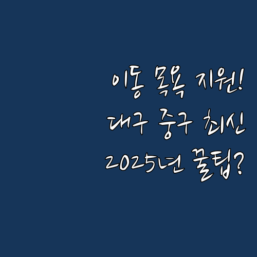재가 심한 장애인과 독거노인 2025..