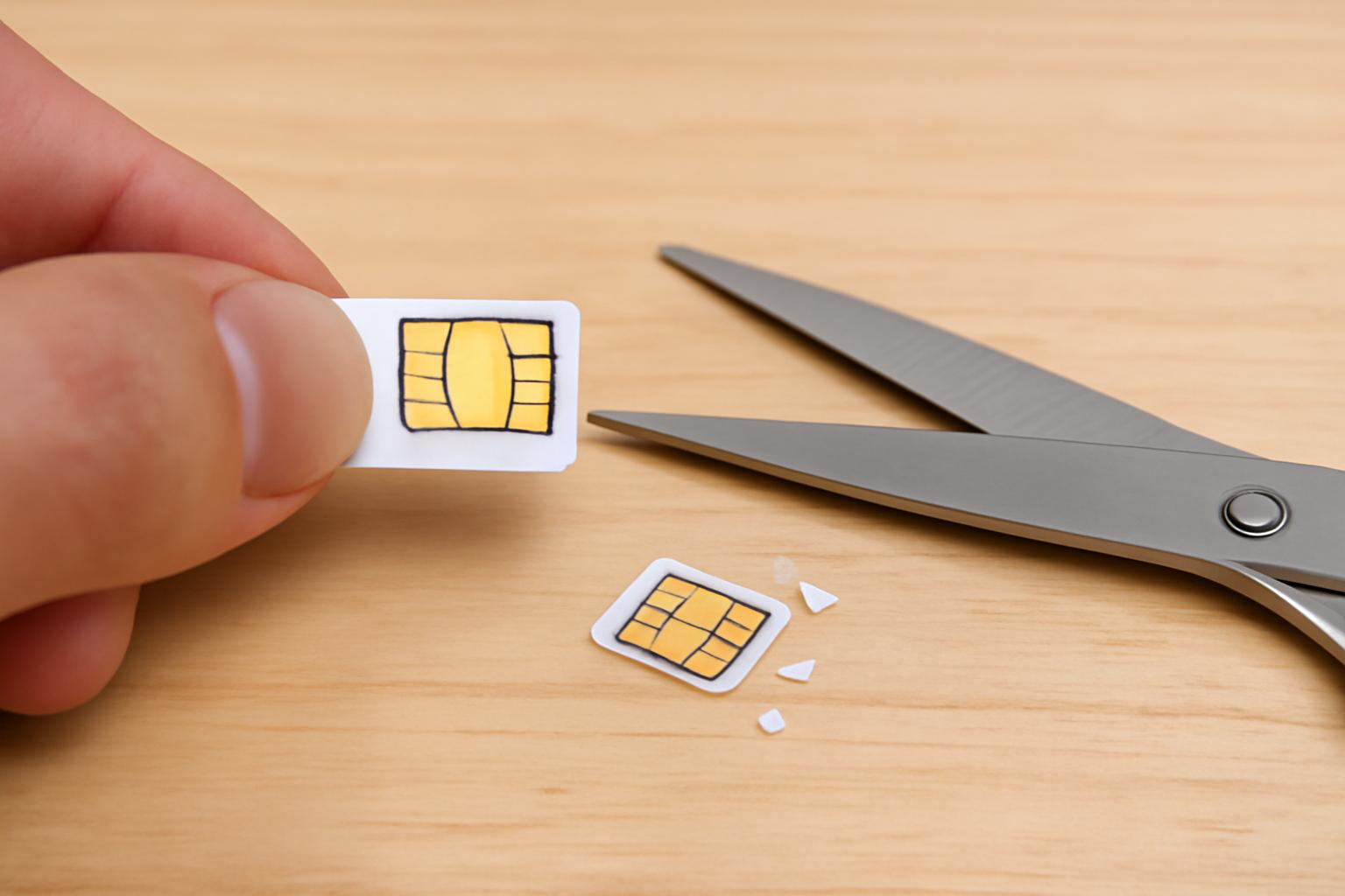 일반유심 나노유심 자르기