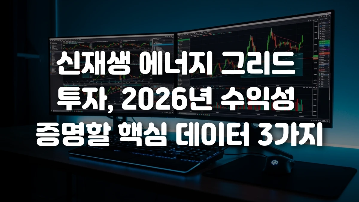 신재생 에너지 그리드 투자 2026년 수익성 증명할 핵심 데이터 3가지