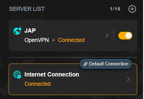 지역 제한 해외 넷플릭스 Asus VPN Fusion 라우터 VPN Fusion Internet Connection Default Connection