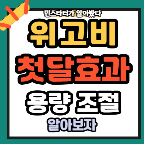 위고비 첫달 효과 용량 조절 정리